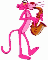 Pink Panther Saxophone GIF - Pink Panther Saxophone Pinky GIFs