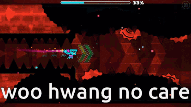 Woo Hwang No Care Geometry Dash GIF - Woo Hwang No Care Geometry Dash Gaming GIFs