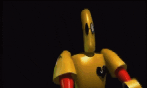 a cartoon character is holding a gun in his hands