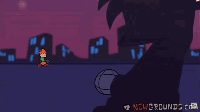 a cartoon of a man holding a gun with the website newgrounds.com written on the bottom
