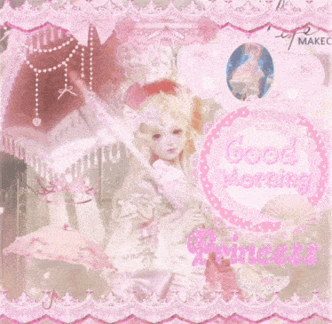 a picture of a princess with the words good morning princess