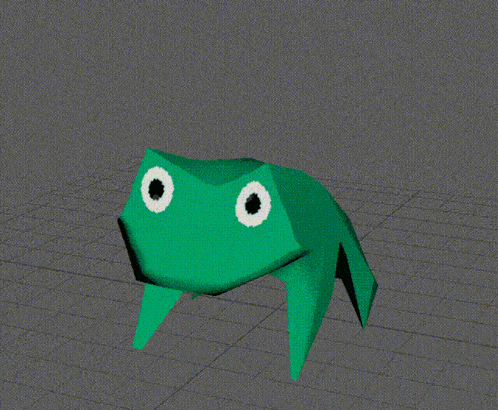 a 3d model of a frog holding a star wars movie