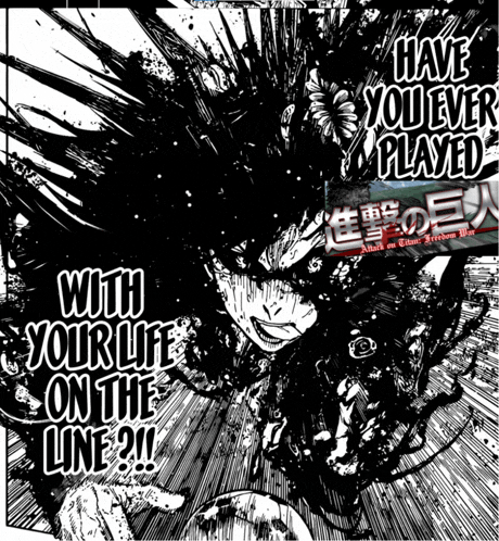 a black and white image with the words have you ever played with your life on the line written on it