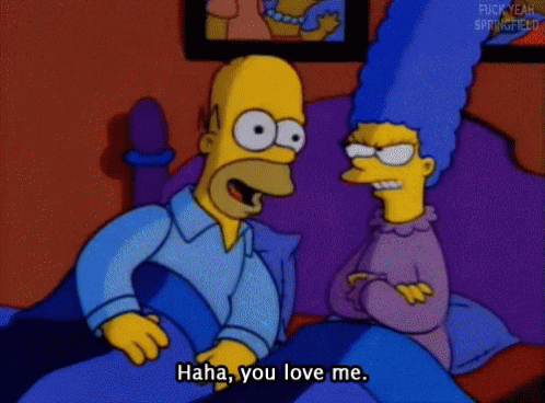 Love The Simpsons GIF - Love The Simpsons Haha You Love GIFs