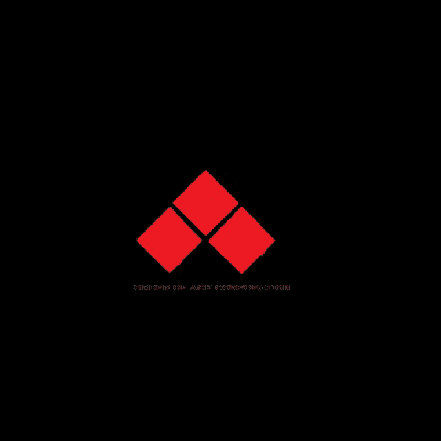 a red square on a black background that says ' design by ace corporation ' on the bottom
