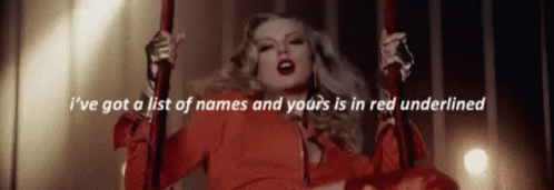 List Of Names Taylor Swift GIF - List Of Names Taylor Swift Look What You Made Me Do GIFs