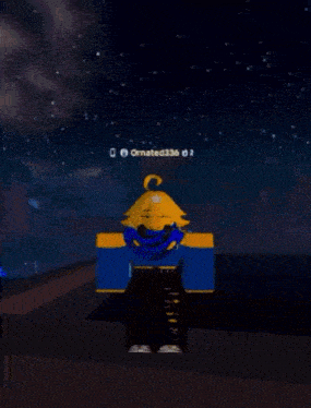 a cartoon character with a star on his head is standing in front of a night sky .