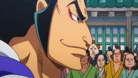 a cartoon of a man standing in front of a crowd