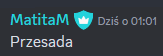 a blue shield with a crown and the words matitam dzis o 01/01 przesada