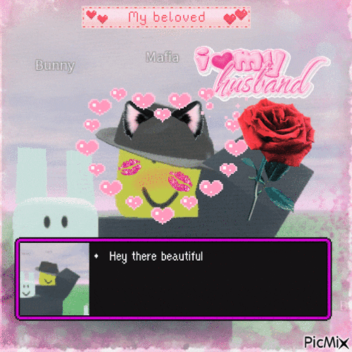 a picture of a cartoon character with the words " my beloved " written above it
