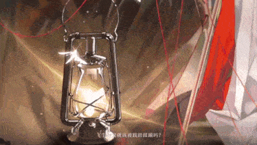 a lantern with chinese writing on it is being held by a person