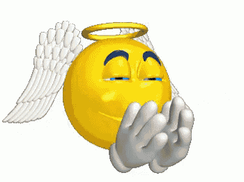 a cartoon smiley face with angel wings and a halo
