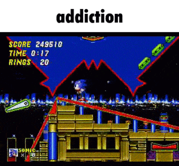sonic the hedgehog is playing a video game called sonic the hedgehog 2 on a computer .