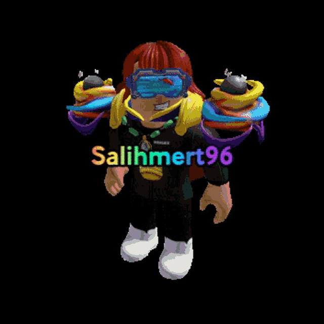a cartoon character with the name salih mert 96 on the bottom