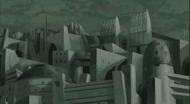 a cartoon drawing of a building with the letter t on the top