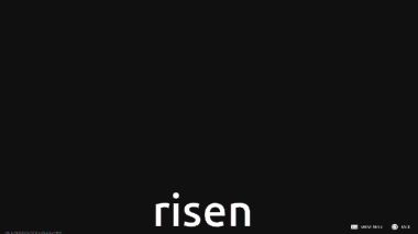 a screenshot of a video game with the word risen