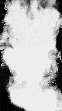 a black background with white smoke coming out of the corner