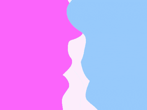a pink and blue background with a white stripe