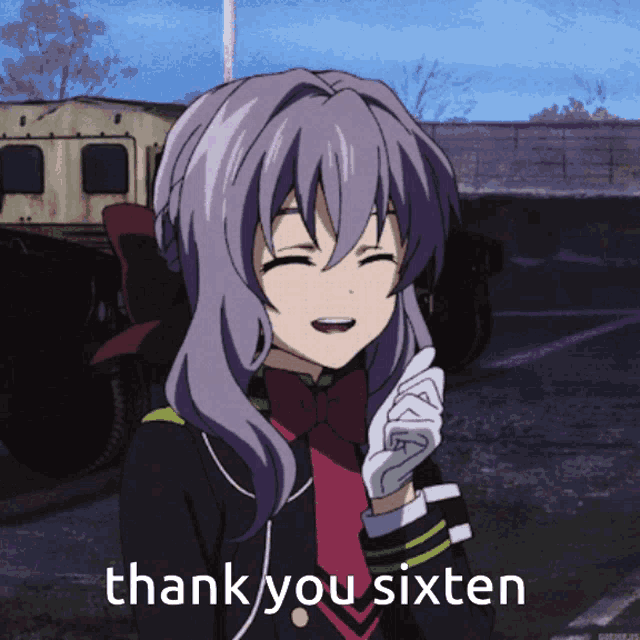 a picture of a girl with the words thank you sixten