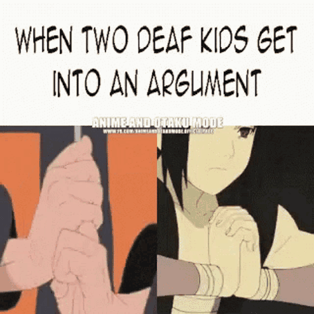 when two deaf kids get into an argument , they shake hands