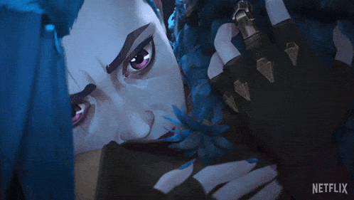 a close up of a cartoon character with netflix written on the bottom
