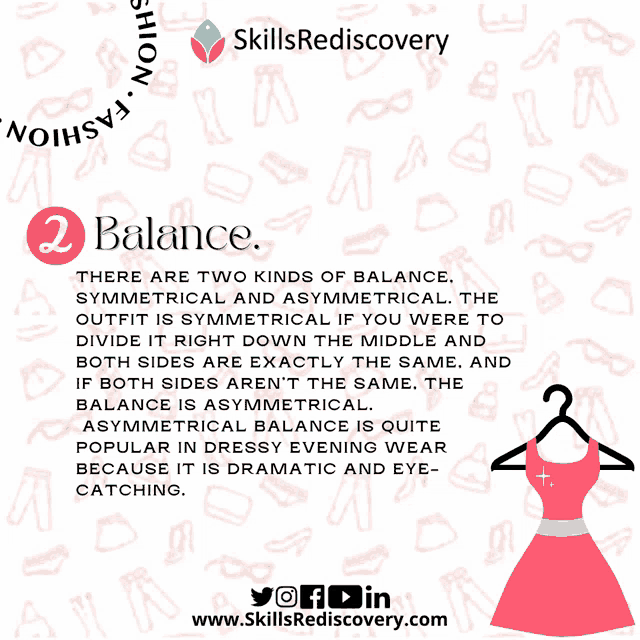 a poster with a pink dress on a hanger and the words skillsrediscovery on the bottom