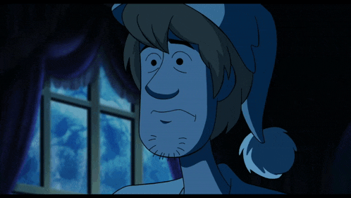 a cartoon character with the words zoinks written on his chest