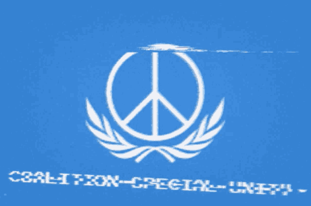 a blue background with the words coalition special unity on it