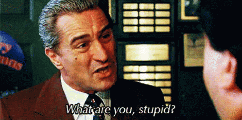 What Are You, Stupid? GIF - Robert De Niro What Are You Stupid GIFs