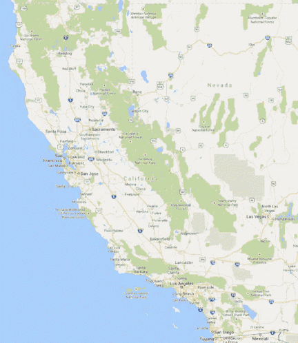 a map of the united states at night with a lot of lights