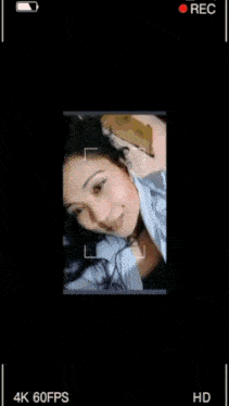 a collage of a woman 's face is displayed on a screen that says 4k 60fps