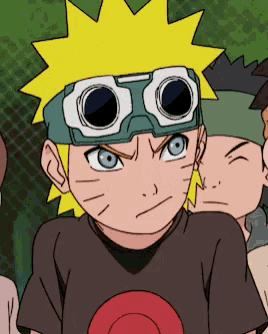 a close up of a cartoon character wearing a headband and goggles
