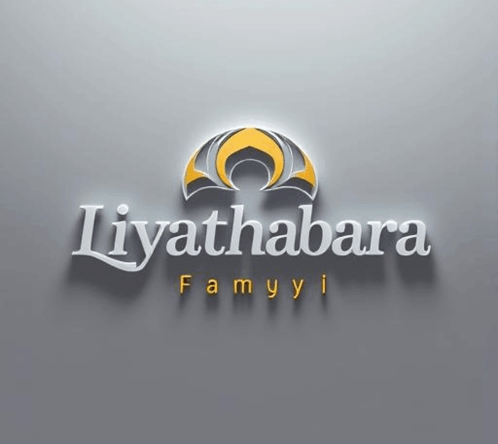a logo for liyathabara family is shown on a gray background
