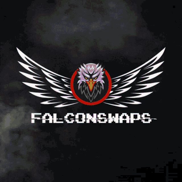 a logo for falcons wars shows an eagle with wings