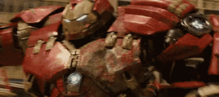 a close up of iron man 's armor in the avengers age of ultron .