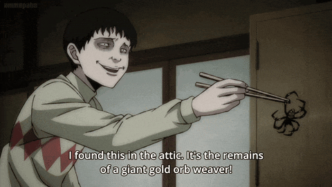 a man holding chopsticks with the words i found this in the attic on the bottom right