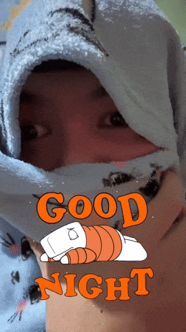 a picture of a person wrapped in a towel with the words " good night " above them
