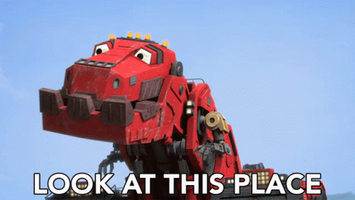 Look At This Place Ty Rux GIF - Look At This Place Ty Rux Dinotrux GIFs
