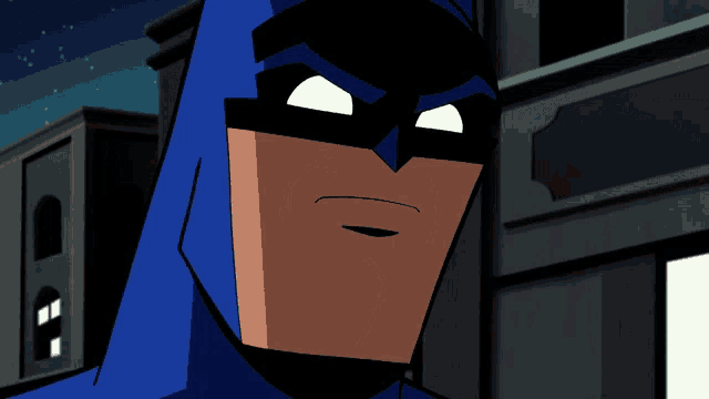 a cartoon batman says it 's overrated in front of a building