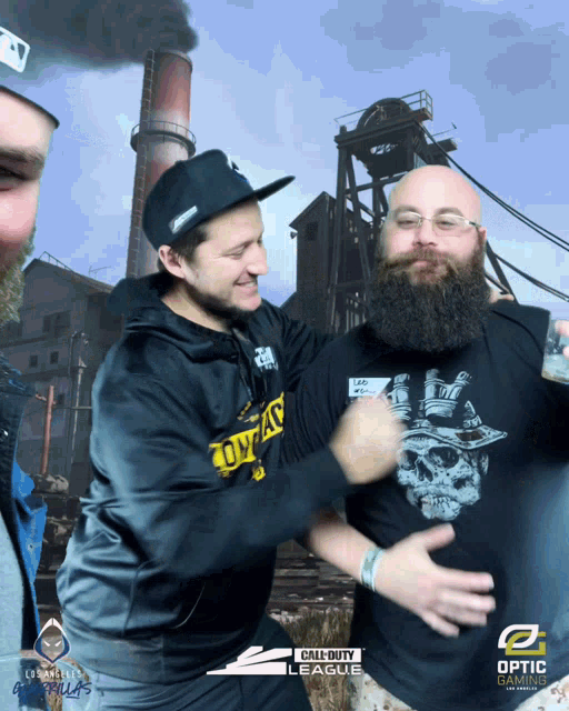 a man wearing a call of duty league shirt