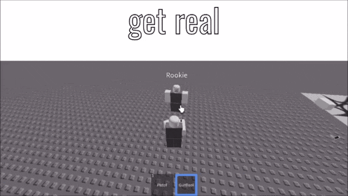 a screenshot of a video game with the words get real