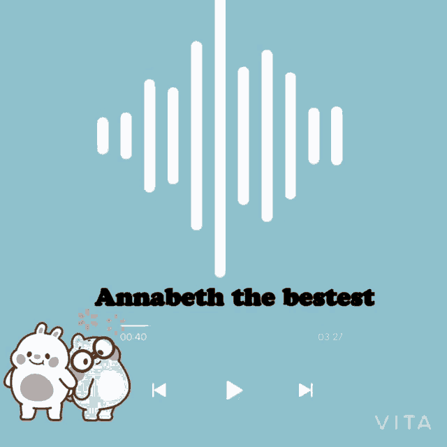 annabeth the bestest is being played on a vita app