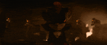 shadow the hedgehog is wearing a mask and looking at the camera