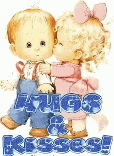 Kids Hugs And Kisses GIF - Kids Hugs And Kisses Love You GIFs