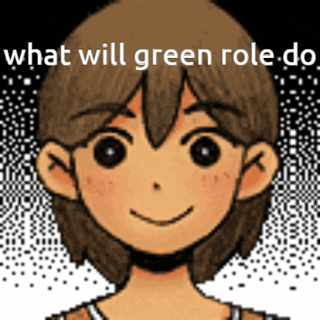 a cartoon of a boy with the words what will green role do above him