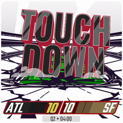 an advertisement for a football game between the atl and the sf