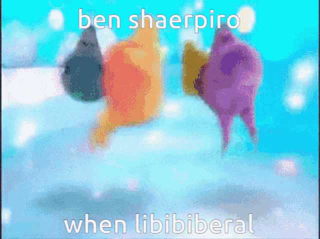 ben shaerpiro when libibiberal is displayed on a blue background