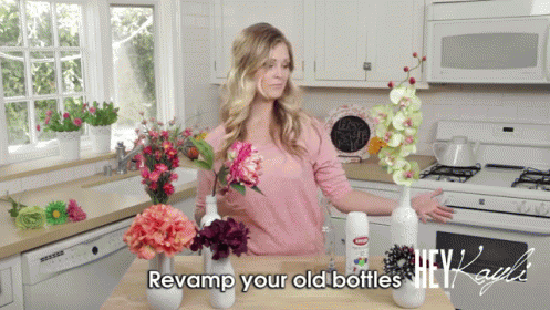 Learn How To Revamp The Old Glass Bottles You Have Lying Around The House. GIF - Recycling Revamp Bottles GIFs