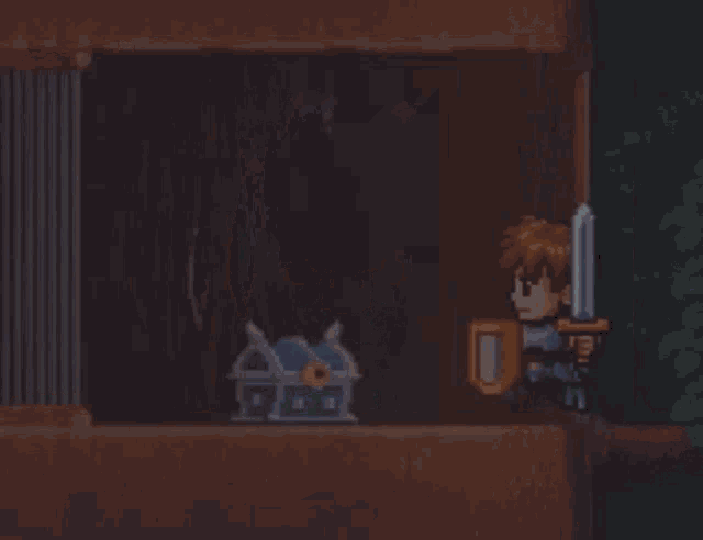 a video game character with a sword and shield