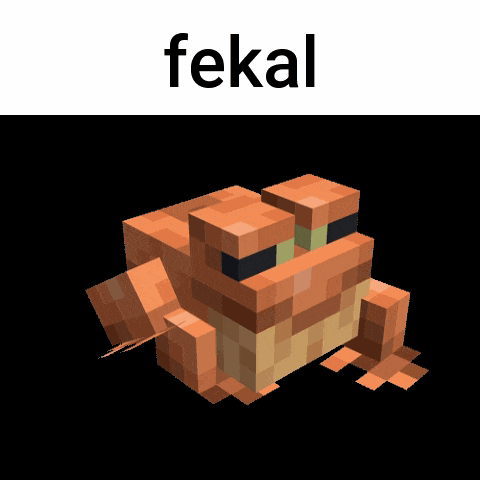 a picture of a frog with the word fekal written above it